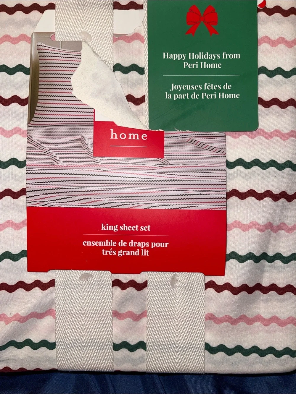 Multicolored Wavy Stripes King Sheet Set